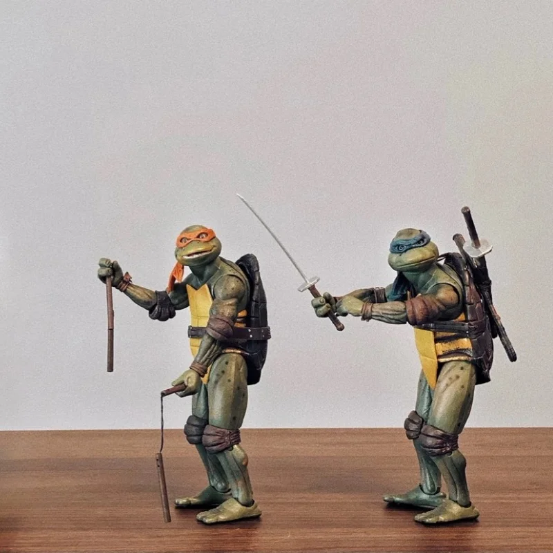 Classic Animation Ninja Turtle, Action Figurine, Modelo1990 Filme, Pizza Club, Rafael, Leonardo, Michelangelo, Donatello Statue Toys