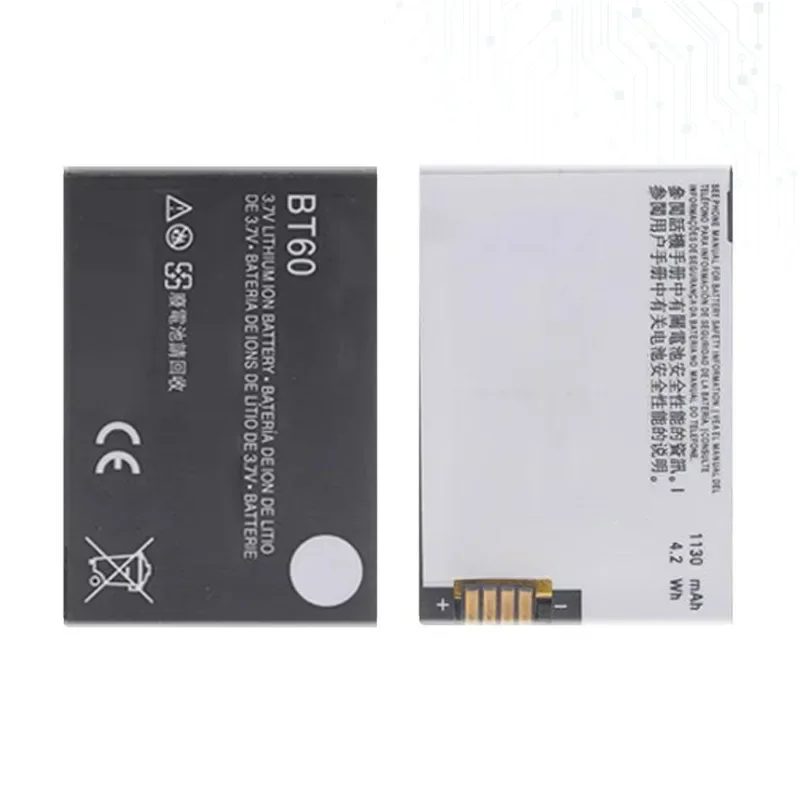 Аккумулятор BT60 емкостью 1130 мАч для Motorola W218 W208 W210 A1210 A3000 BT60 ME511 ME502 Q8 V360 V361i V980 C975 E1000 A732 C168