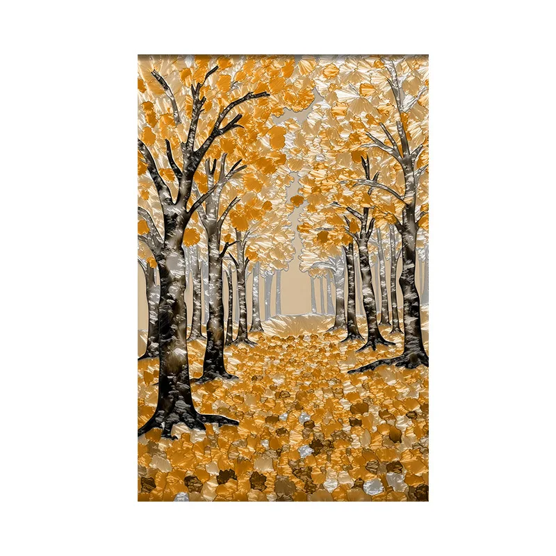 enamel color landscape painting folding screen living room decorative screen European high-end living room entrance partition