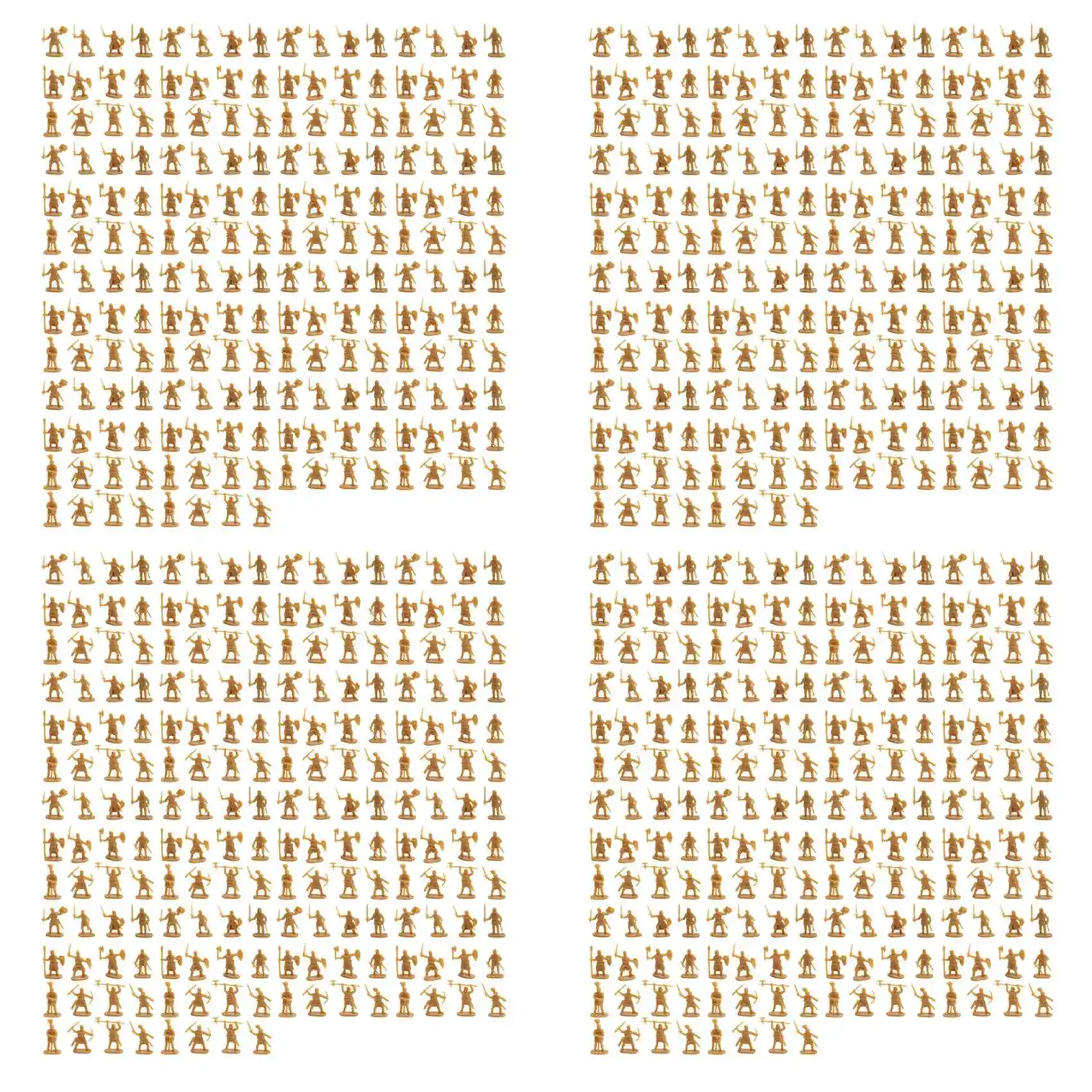 AS96-1:72 800 peças figuras de soldado antigo de plástico soldados arcaicos homens espadachim figura de ação diy cena de guerra ouro