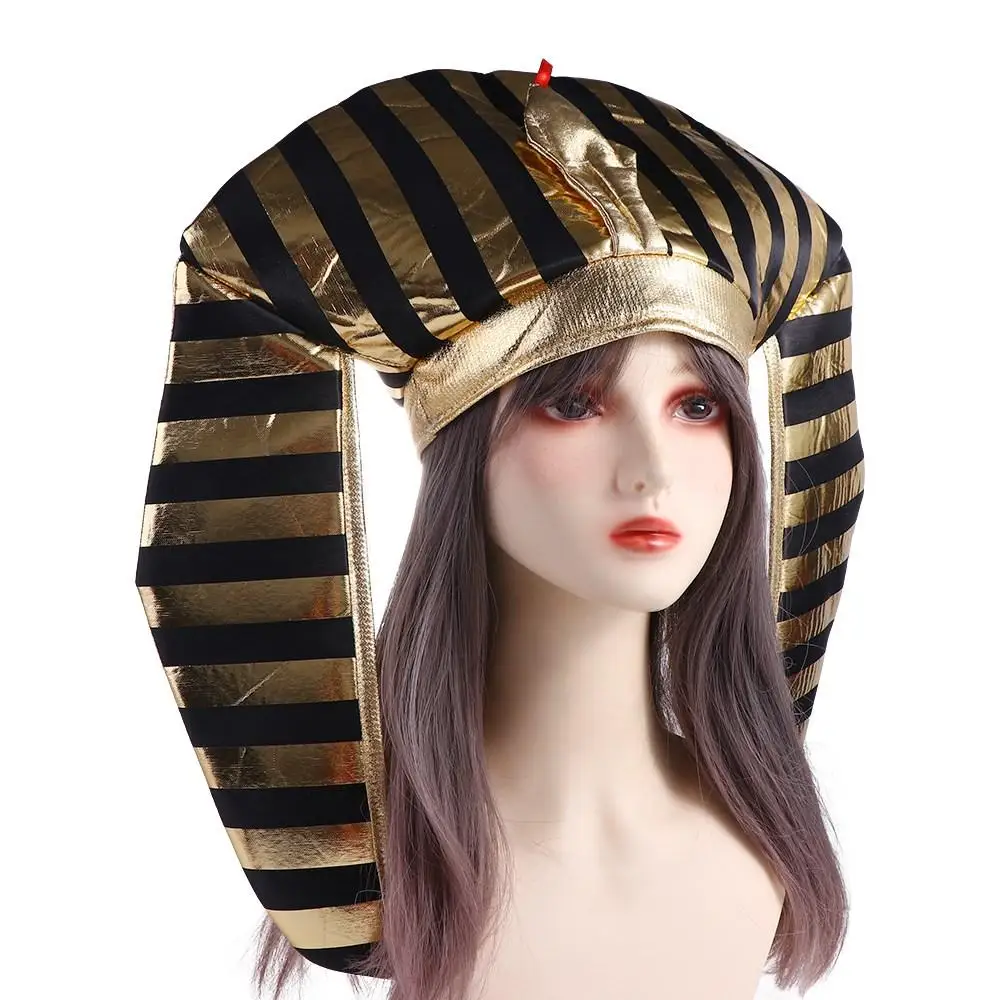 Snake Head Halloween Pharaoh Hat Headpiece Masquerade Party Egyptian King Hat Cosplay Costume Props Halloween Party Decorations