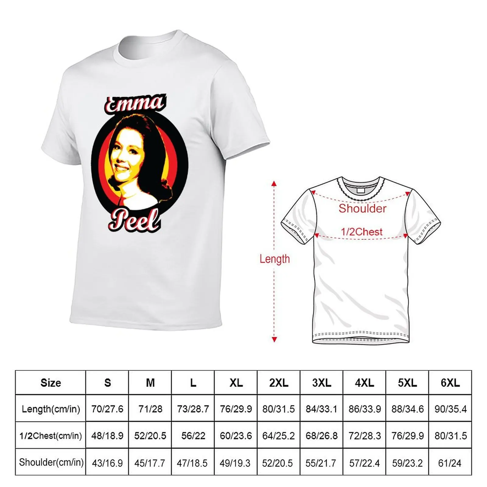 تي شيرت emma peel (الأصلي) تي شيرت رجالي برسوم جرافيك تي شيرت للرجال تي شيرت قطن 100 بالمائة