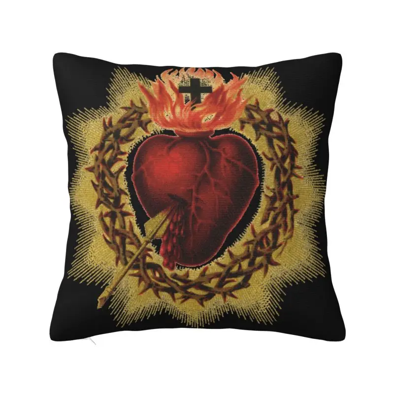 

Sacred Heart Of Jesus Pillow Covers Home Decor Kawaii Catholic Christian Faith Cushion Decoration Salon Square Pillowcase