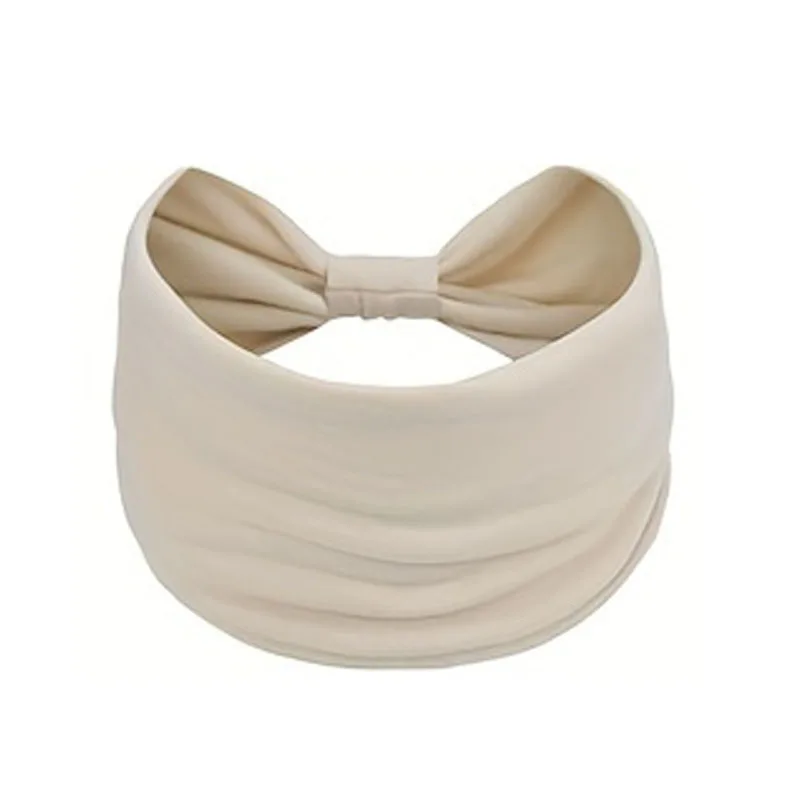 Neue Boho Einfarbig Breite Stirnbänder Vintage Knoten Elastische Turban Headwrap für Frauen Mädchen Baumwolle Weiche Bandana Haar Zubehör – Detail 12