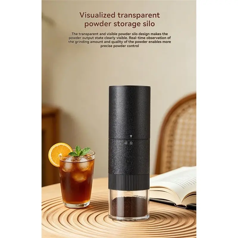Hot Selling USB Rechargeable 40 Gears Adjustable Electric Coffee Grinder Portable For Home Drip Coffee Automatic