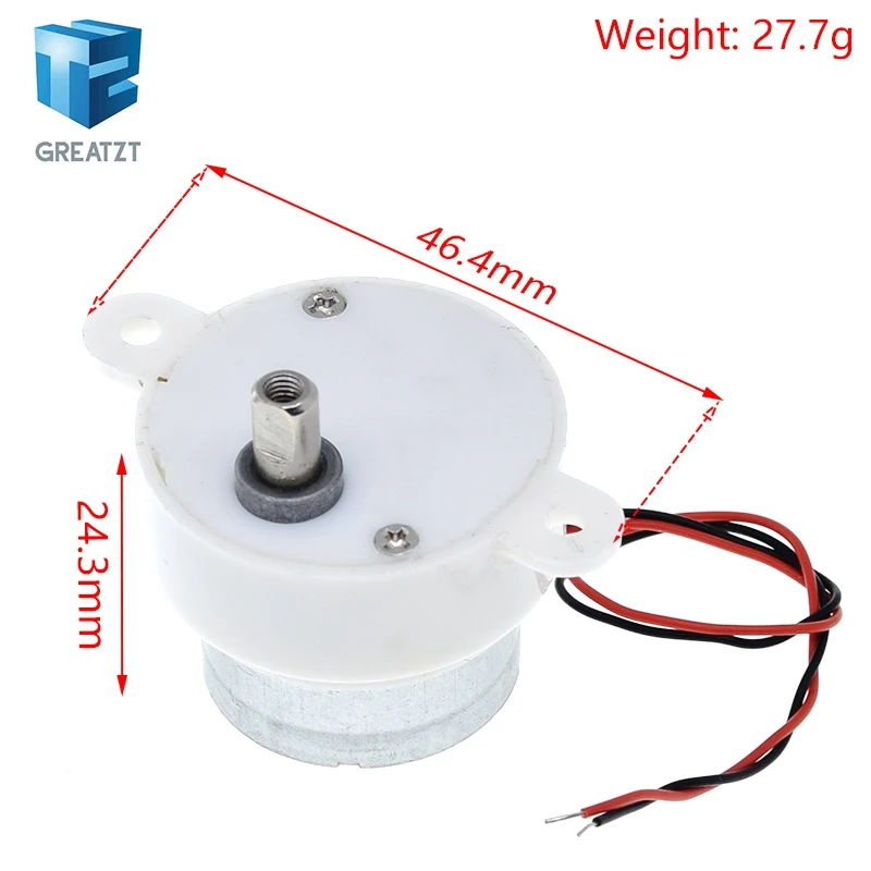 DC 12V Electric Brushless DC Motor High Torque Gear Motor Geared Box S30K Reduction Motor 14RPM 2 Wires for Electronic Toys Fan