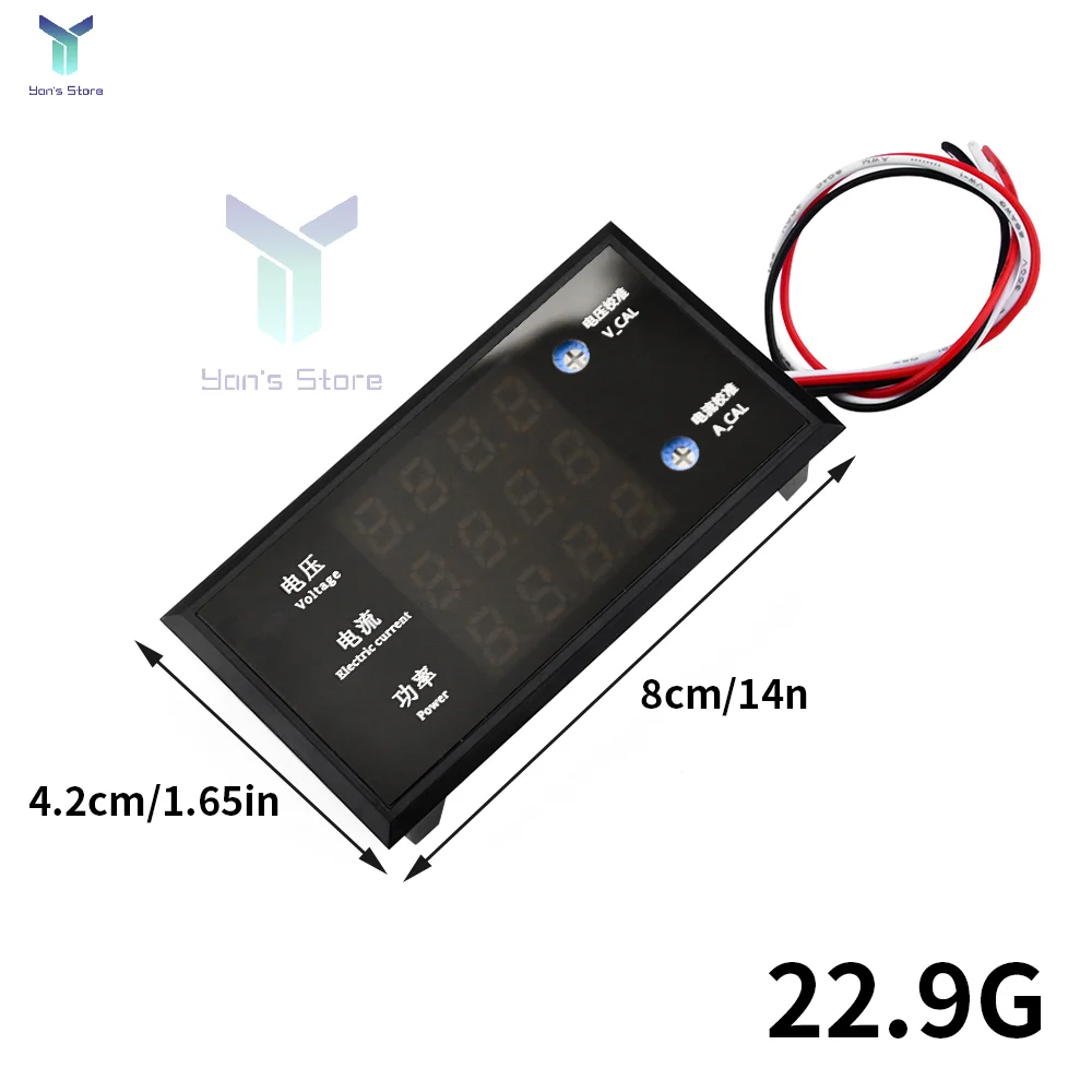 Voltmetro ad alta precisione amperometro wattmetro 0-500V 10A Display a tubo digitale a 4 cifre misuratore di corrente di tensione rilevatore di