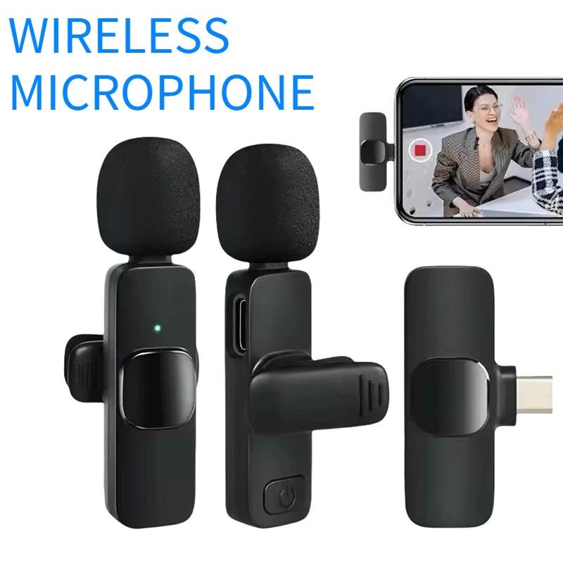 Microphone à revers Lavalier sans fil, micro professionnel pour iPhone, Android, téléphone portable, PC, cravate, boutonnière, Microphon