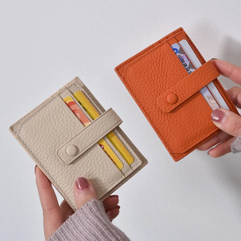 Women Men Slim Wallet Small Coin Purse Bank ID Card Case Package Pouch Card Cover Ultra-Thin Card Bag Leather Credit Card Holder