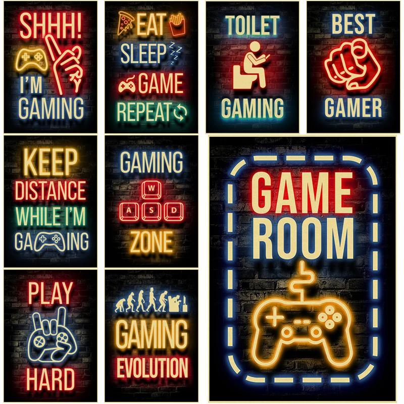 Retro Gaming Wallpaper - Affiches de citations de jeu rétro,