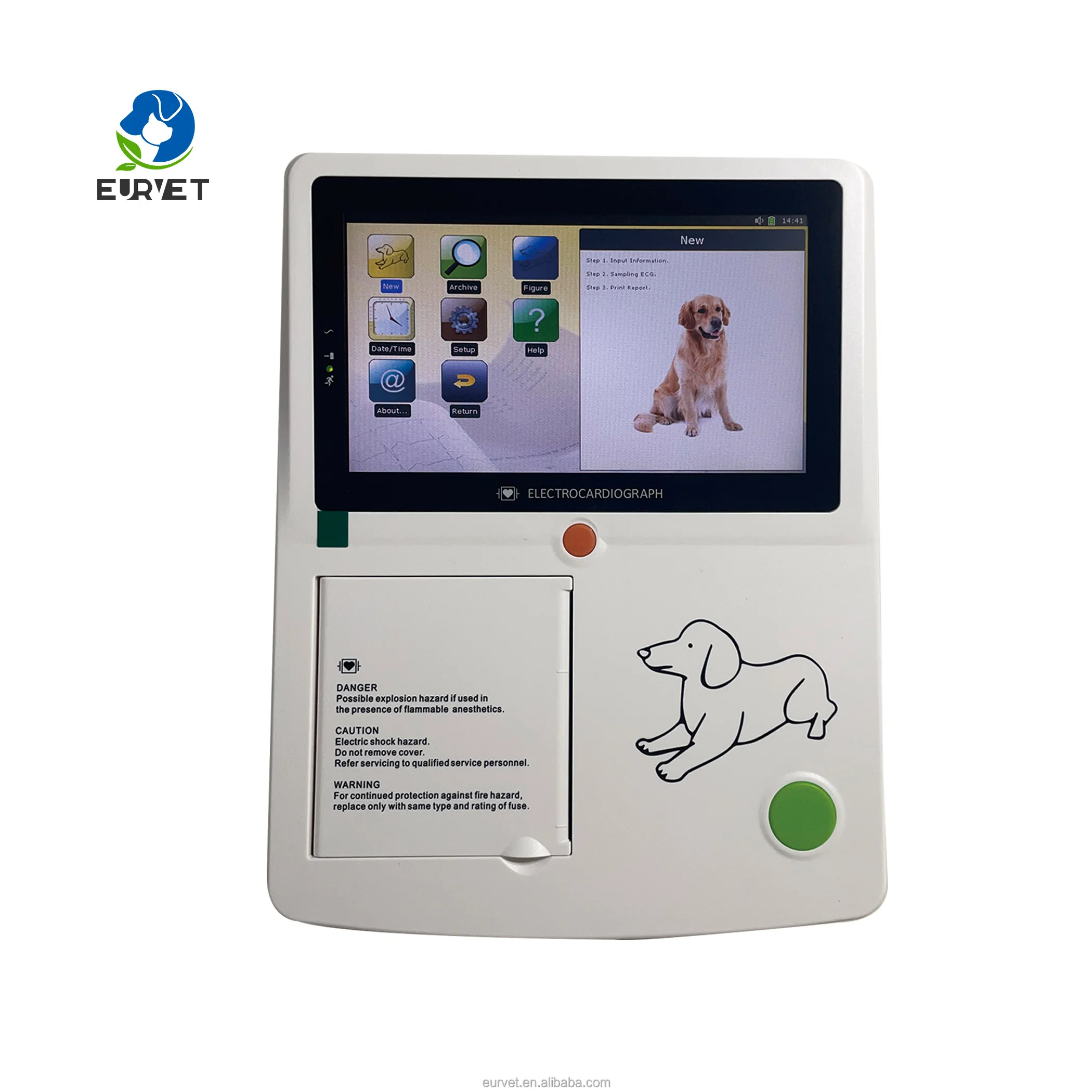 

EUR PET Manufacture Price Veterinary Machine 3 Channel Portable Electrocardiograph Machine 3 Channel