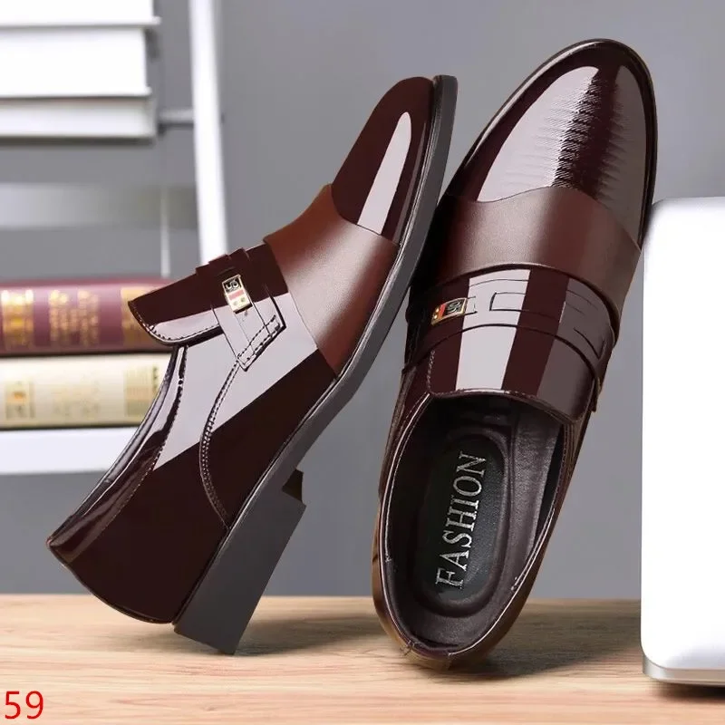 Moda Business Dress uomo scarpe formali Slip On Dress Shoes Mens Oxfords calzature scarpe in pelle di alta qualità per mocassini da uomo