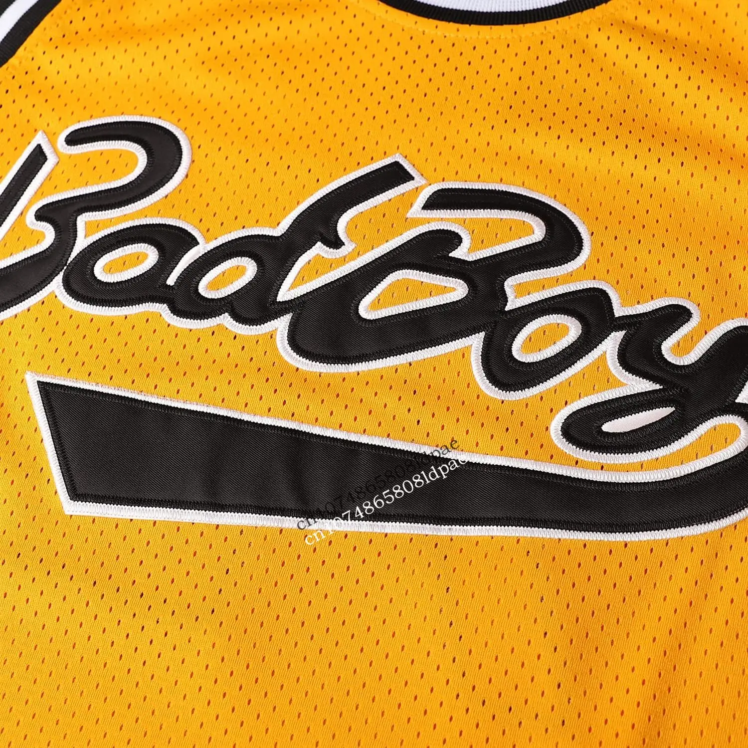 BadBoy Basketball Jersey #72 Biggie Smalls Mens Sports Shirt 90s Hip Hop for Party Cosplay Clothing Us Size S-XXXL Yellow/Black