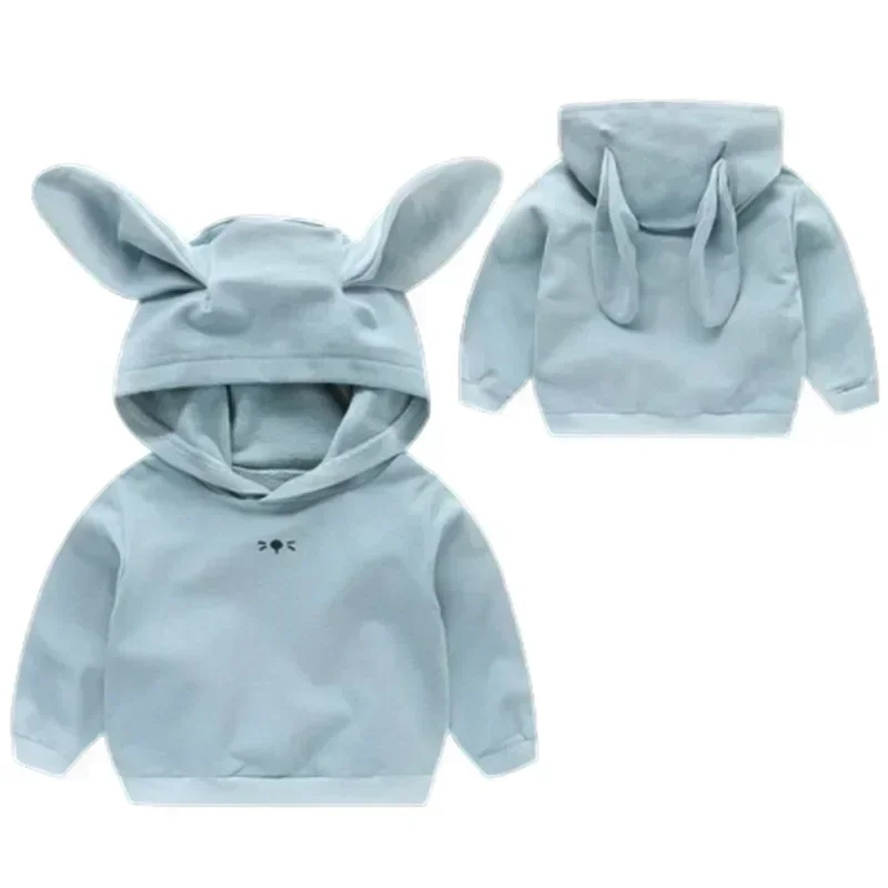 Baby Girls Boys Hoodies Infant Sweatshirts Kids Coat Hooded Pollover Outerwear Rabbit Ears Clothes Spring Autumn Children\'s Tops