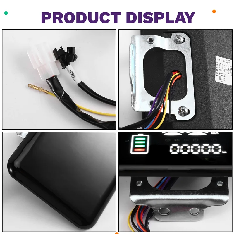 A73E-For Electric Scooter Bicycle E-Bike 48V-72V LCD Digital Speedometer Colour Display