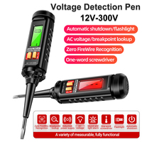 12V-300V NCV Voltage Tester Pen w/ LCD Backlight & EF Signal Break Point Finder for Live Wire Detection Electrician Tool Kit