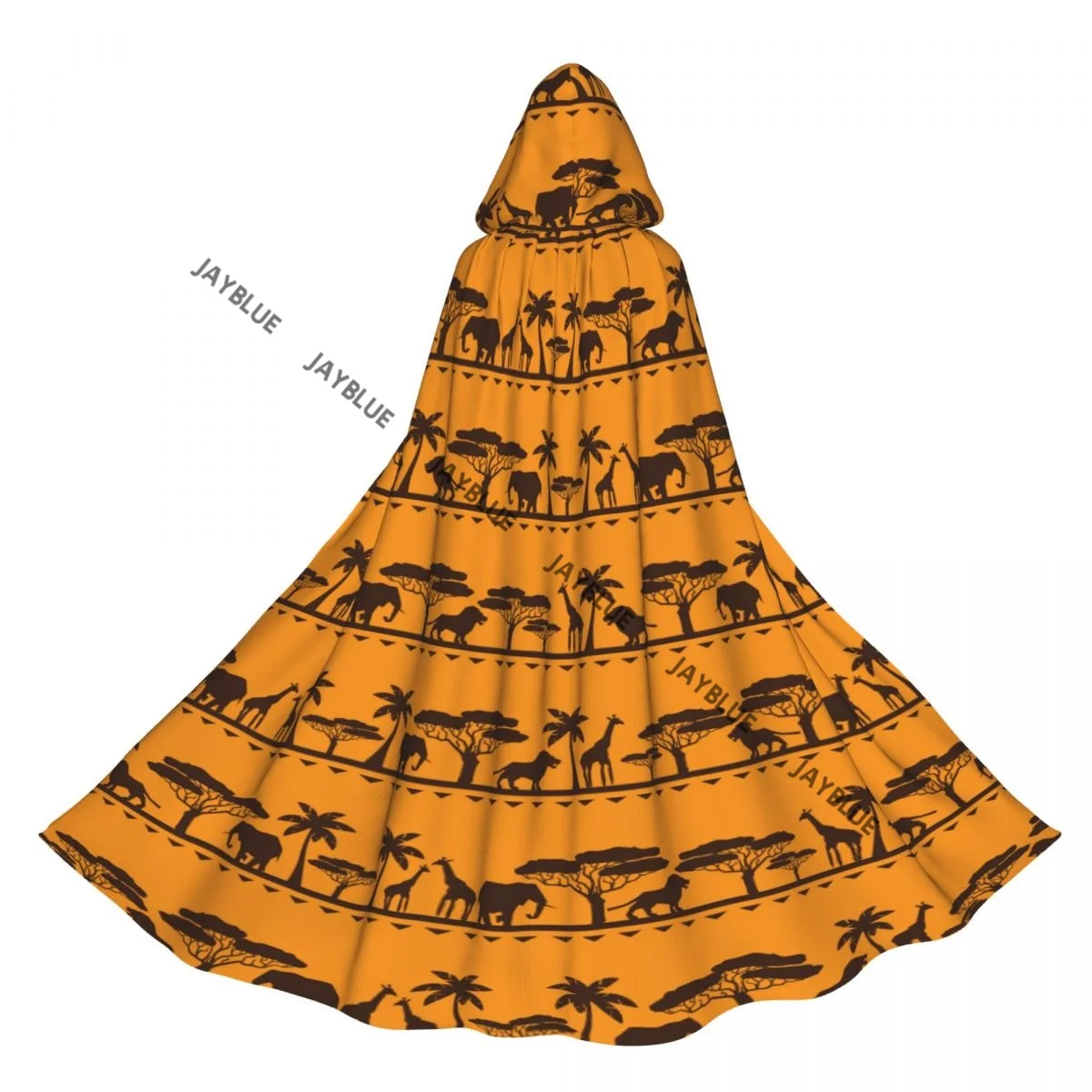 

Long Cape Cloak African Ethnic Animal Pattern Hooded Cloak Coat Autumn Hoodies