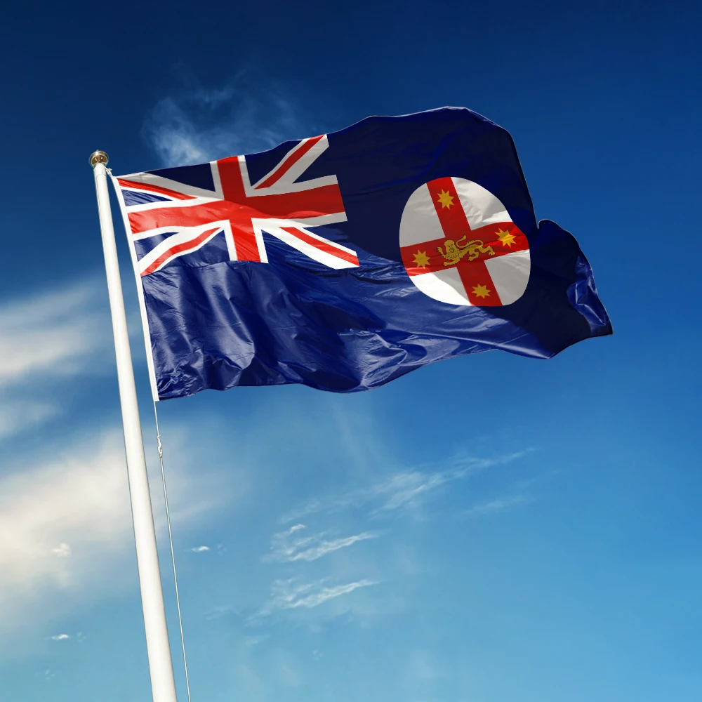 3x5 Ft New South Wales NSW Flag Vivid Color and Fade proof State Flags of Australia Polyester with Brass Grommets 3 X 5 Ft