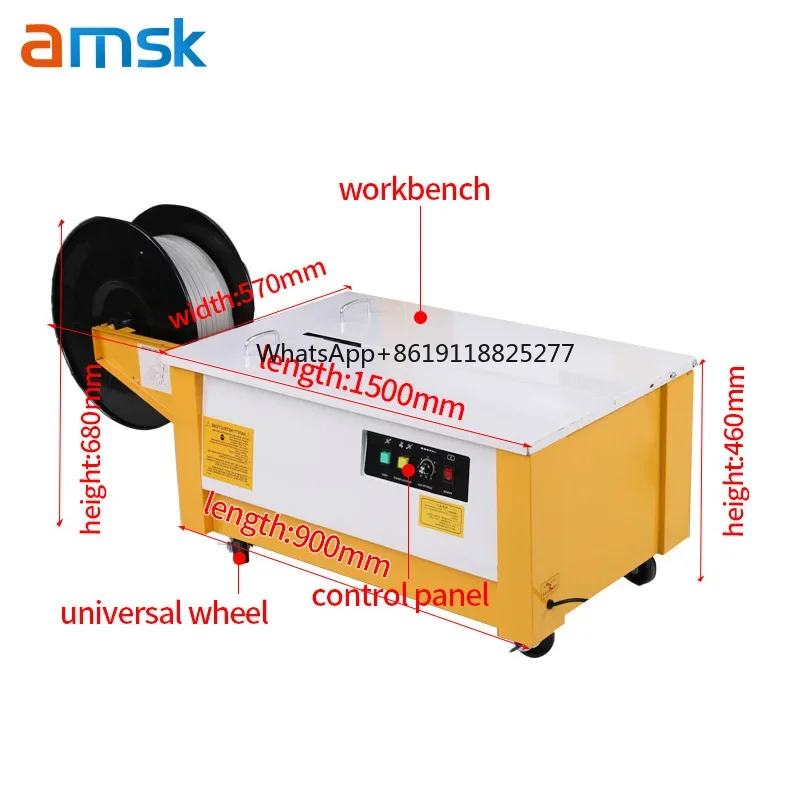 กล่องสายรัดแบบปรับแต่งได้สำหรับ T800กล่องพลาสติก PP เครื่องมัดแบบกึ่งอัตโนมัติมอเตอร์เดี่ยวแบบปรับแต่งได้