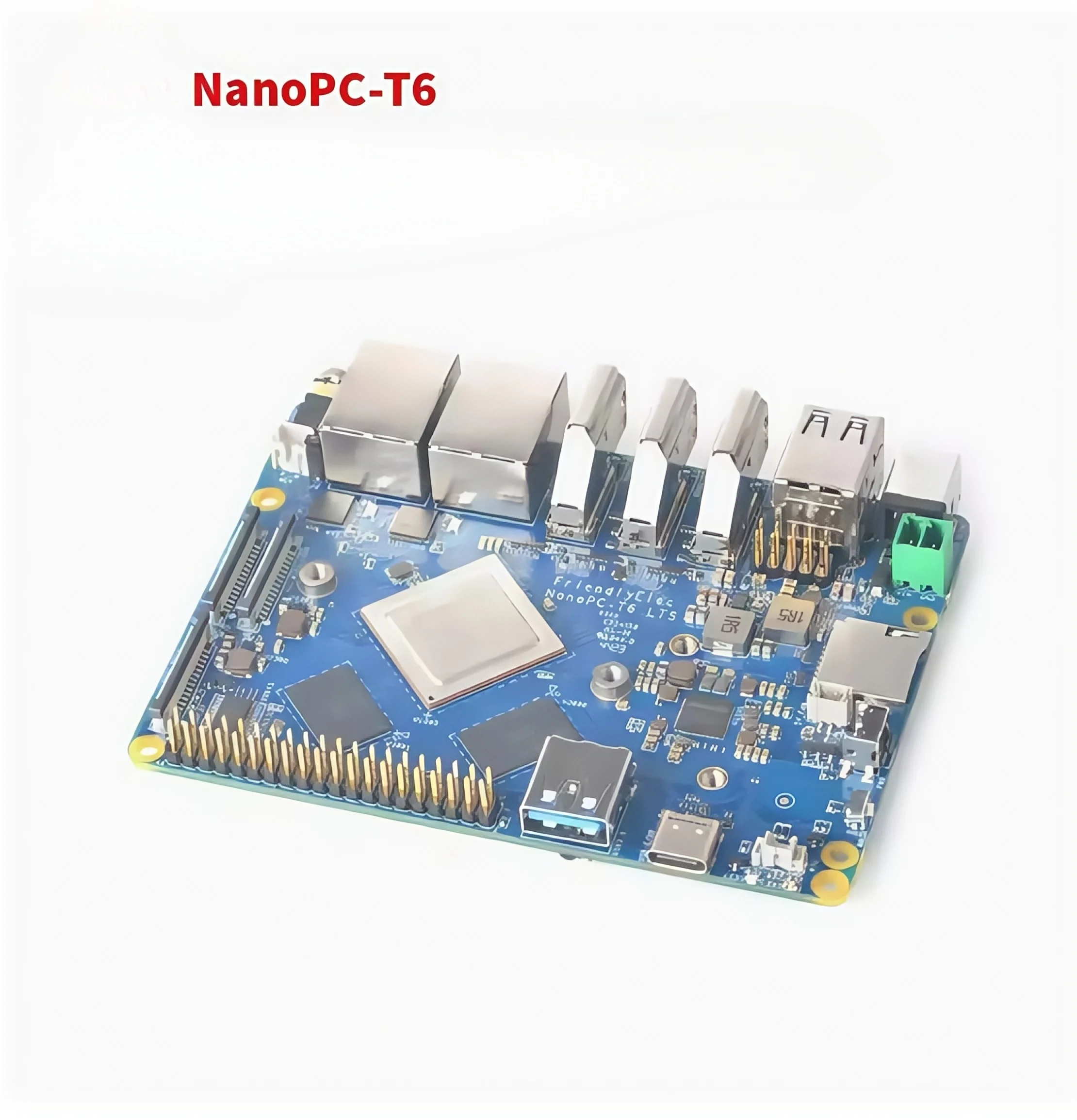 

Nanopc T6 4 ГБ + 32 ГБ/8 ГБ + 64 ГБ/16 ГБ + 64 ГБ макетная плата Rockchip RK3588 Cortex A76 6TOPs 16 ГБ двойная сеть 2,5G Nanopc-T6 LTS