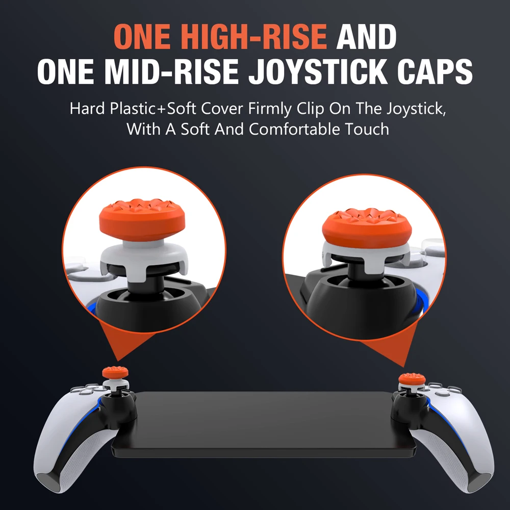 2PCS FPS Performance Thumbsticks for Playstation Portal, PS Portal PS5 Accessories Analog Stick, High-Rise Joystick Thumb Grips