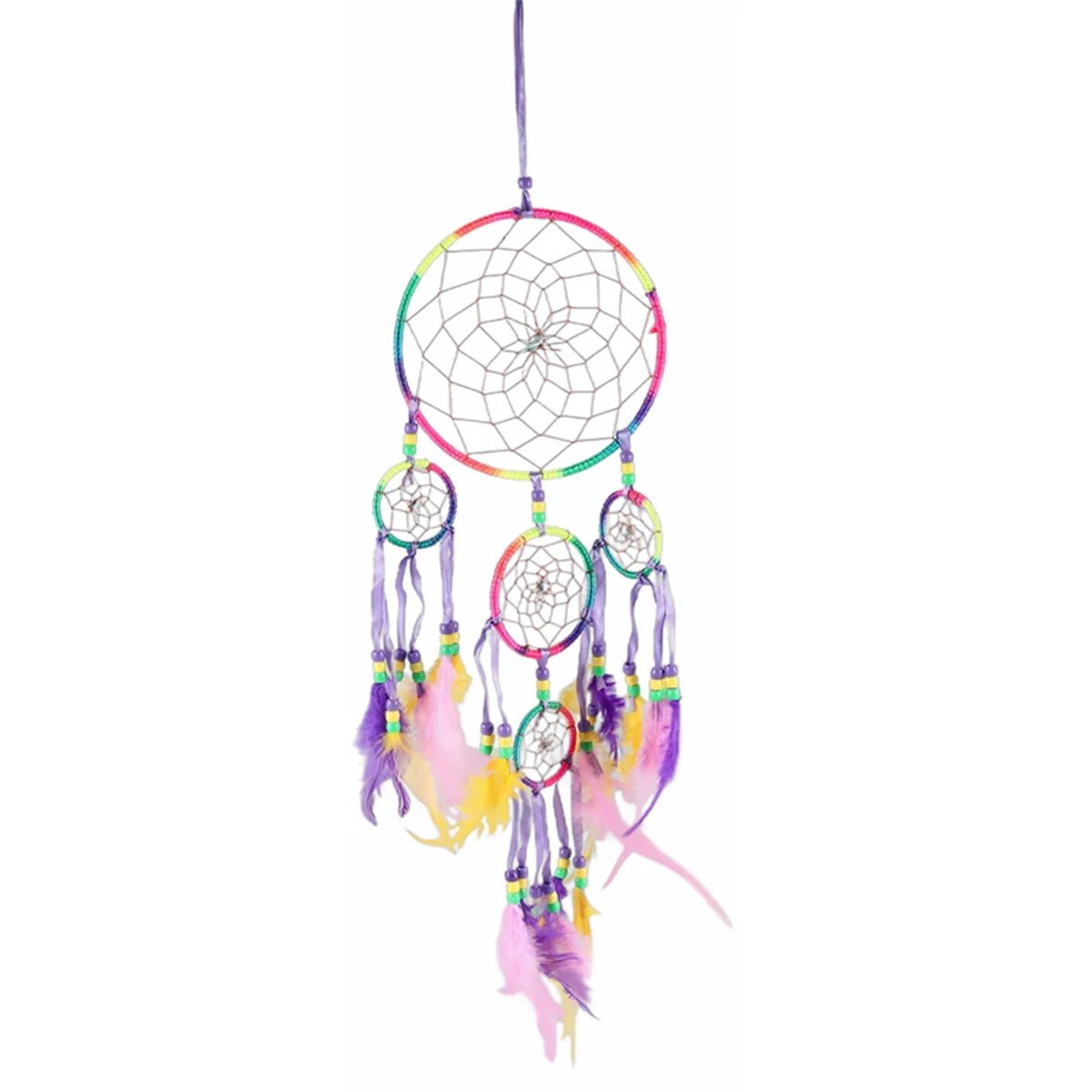 Handmade Dream Catcher Traditional Dreamcatcher Wall Hanging Decoration Colorful Feather