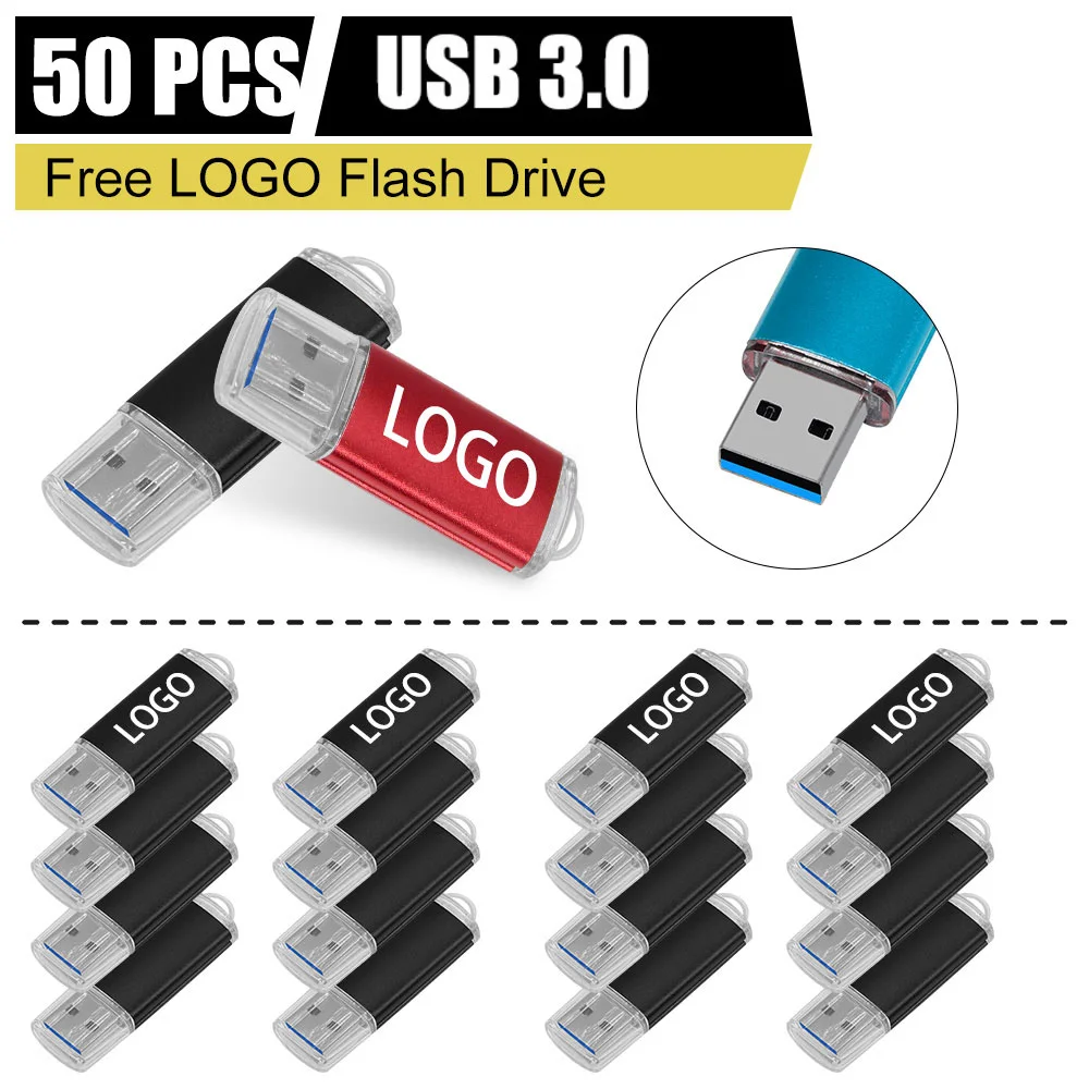 50pcs/lot Free Logo 100% Real Capacity 64GB Flash Drive Usb 3.0 Pen drive 8GB16GB32GB Photography Gift Pendrive USB Memory stick