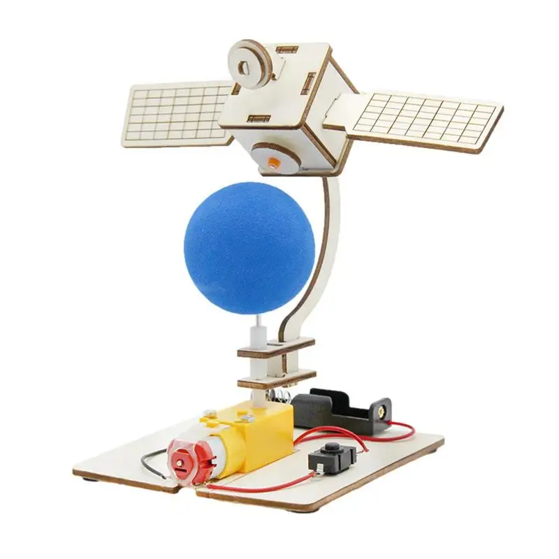 Orbiting Satellite Toy DIY Hand-Assembled Science Toys Interactive Space Model Craft Set For Kids Boys Girls Preschool Learning