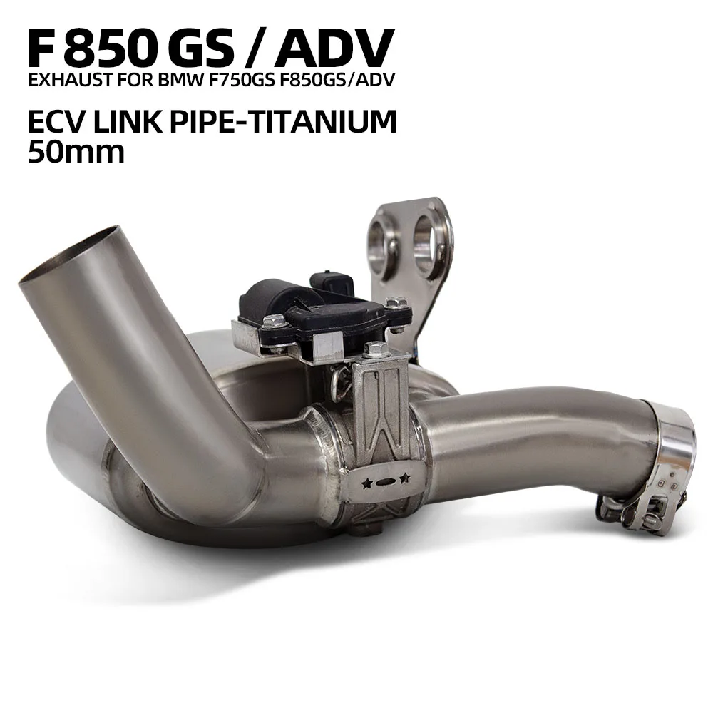 Motorcycle Exhaust Pipe For BMW F750GS F850GS/ADV 2018-2023 F800GS F900GS/Adventure 50MM Mid Tube with Electric Controlled Valve