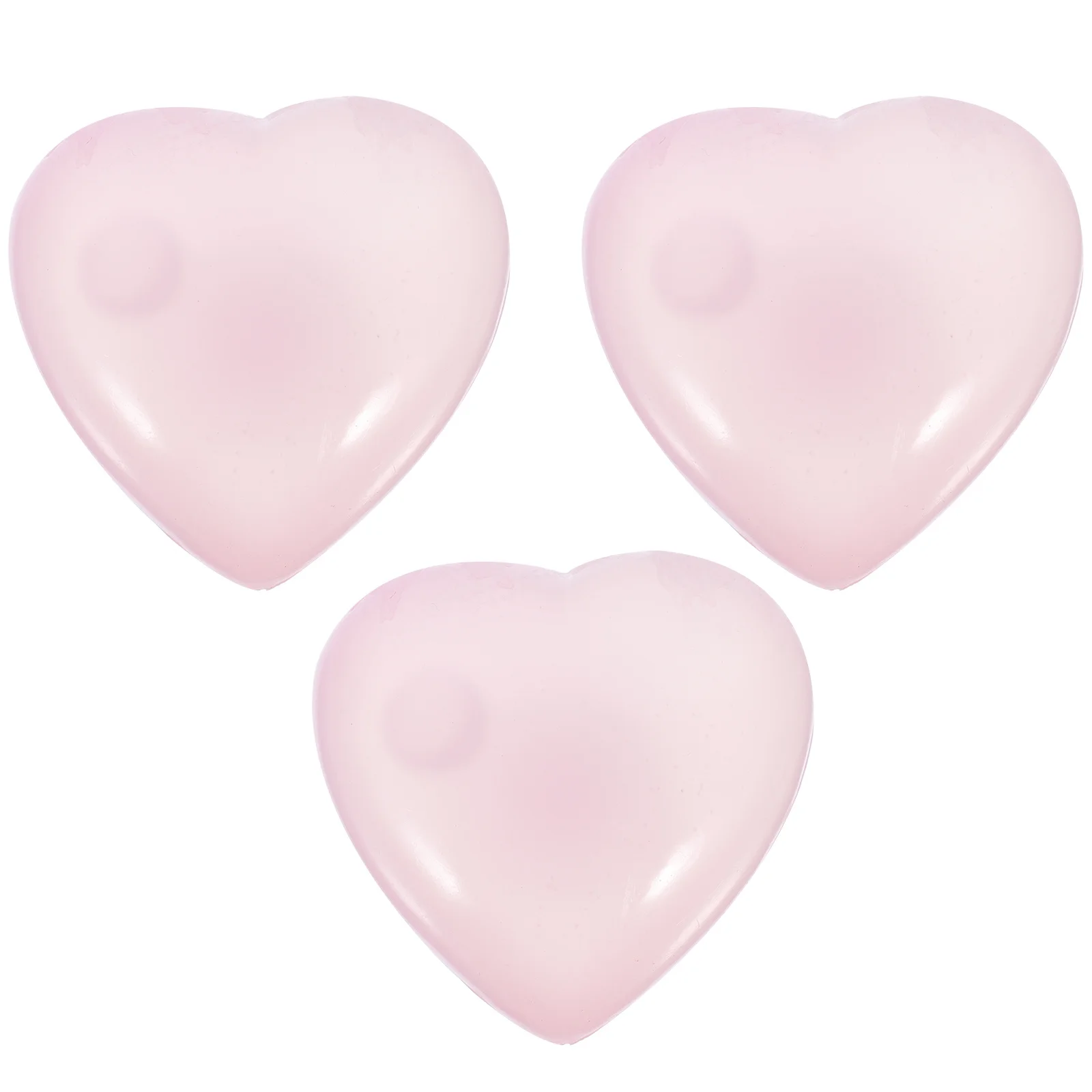 3개입 하트 모양 스퀴즈 볼 TPR 소재 어린이용 안전 파티 선물 끝없는 재미 하트 스트레스 볼 스퀴즈 장난감