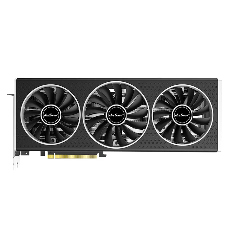 JIESHUO RX 6700 XT 12G Three-fan Gaming Graphics Card GPU GDDR6 192-Bit Radeon rx 6700xt 12g  AMD Video Desktop PC Game Map Used