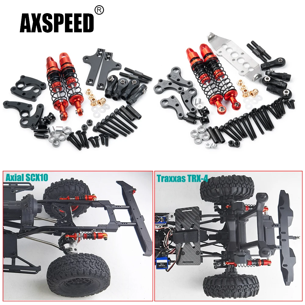 AXSPEED Aluminum Shock Absorber Cantilever Set Kit for Axial SCX10 I & II 90046 90047 TRX-4 1/10 RC Crawler Car Parts