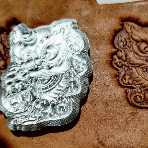 

2 дизайна, штамп для тиснения в коже, доступна пресс-форма для тиснения, лев династии Тан, ручная работа, уникальный дизайн, штамп для резьбы по коже