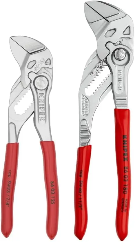 2 Piece Mini Pliers Wrench Set (9K0080121US) + Wera 056490 Tool-Check Plus Bit Ratchet Set with Sockets