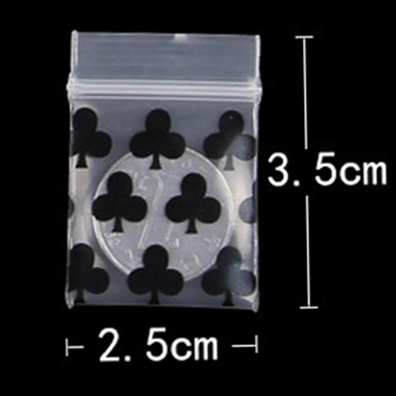 

100 Pcs Small Ziplock Bags Smile Skull Pattern Portable Storage Pouch Transparent Seal Bag Baggie Accessories