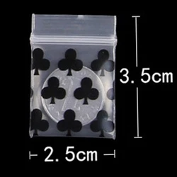 100 Pcs Small Ziplock Bags Smile Skull Pattern Portable Storage Pouch Transparent Seal Bag Baggie Accessories