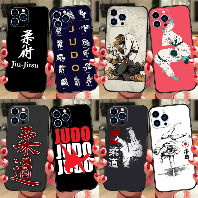 Judo Phone Case For iPhone 16 15 12 13 Mini 11 14 Pro XS Max Plus X XR Silicone Cover