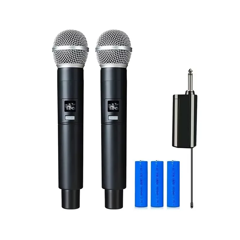 Professional dynamic wireless heart-shaped plastic KTV microphone handheld stage performance family karaoke