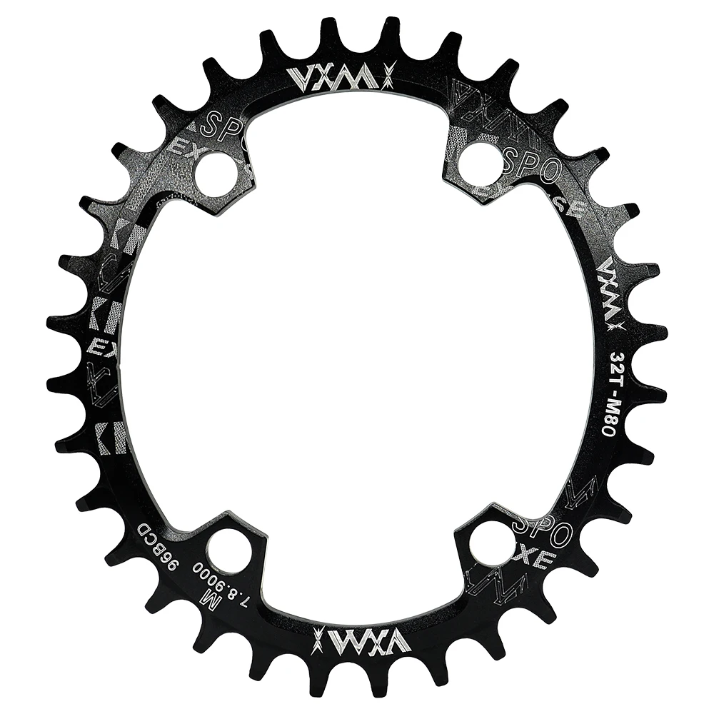 VXM 96BCD 32T 34T 36T 38T Oval Chainring MTB Bike Aluminum Alloy Black Chainwheel for M7000 M8000 M9000 Bicycle Parts