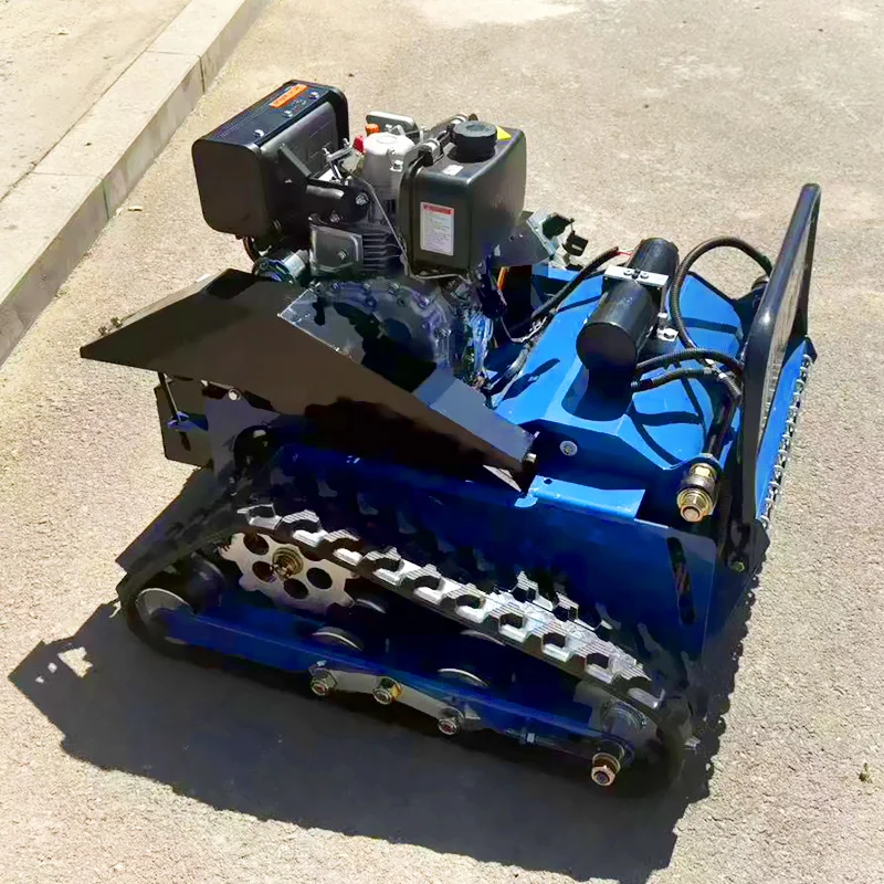 Customized Small Robot Grass Cutter Cutting WidthRemote Control Crawler Lawn Mower Flail Mower