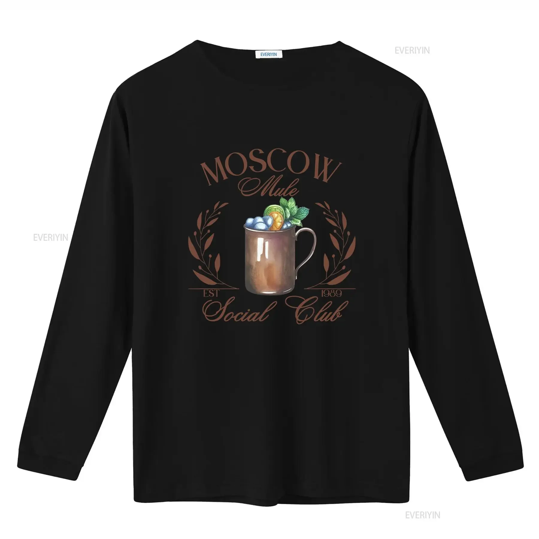 Moscow Mule Social Club Retro Cocktail T Shirt Cool Bartender Style with Citrus Mint Design vintage Washed graphic Breathable