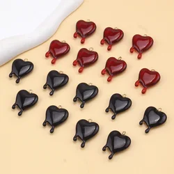 10Pcs/Lot Acrylic Creative Love Drop Blood Pendant Diy Handmade Jewelry Necklace Earrings Pendant Accessories Materials Charms