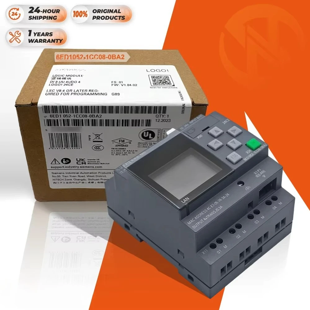 Original 6ED1 052-1CC08-0BA2 LOGO 8.4 24CE Host logic module PLC programming controller 6ED1052-1CC08-0BA2