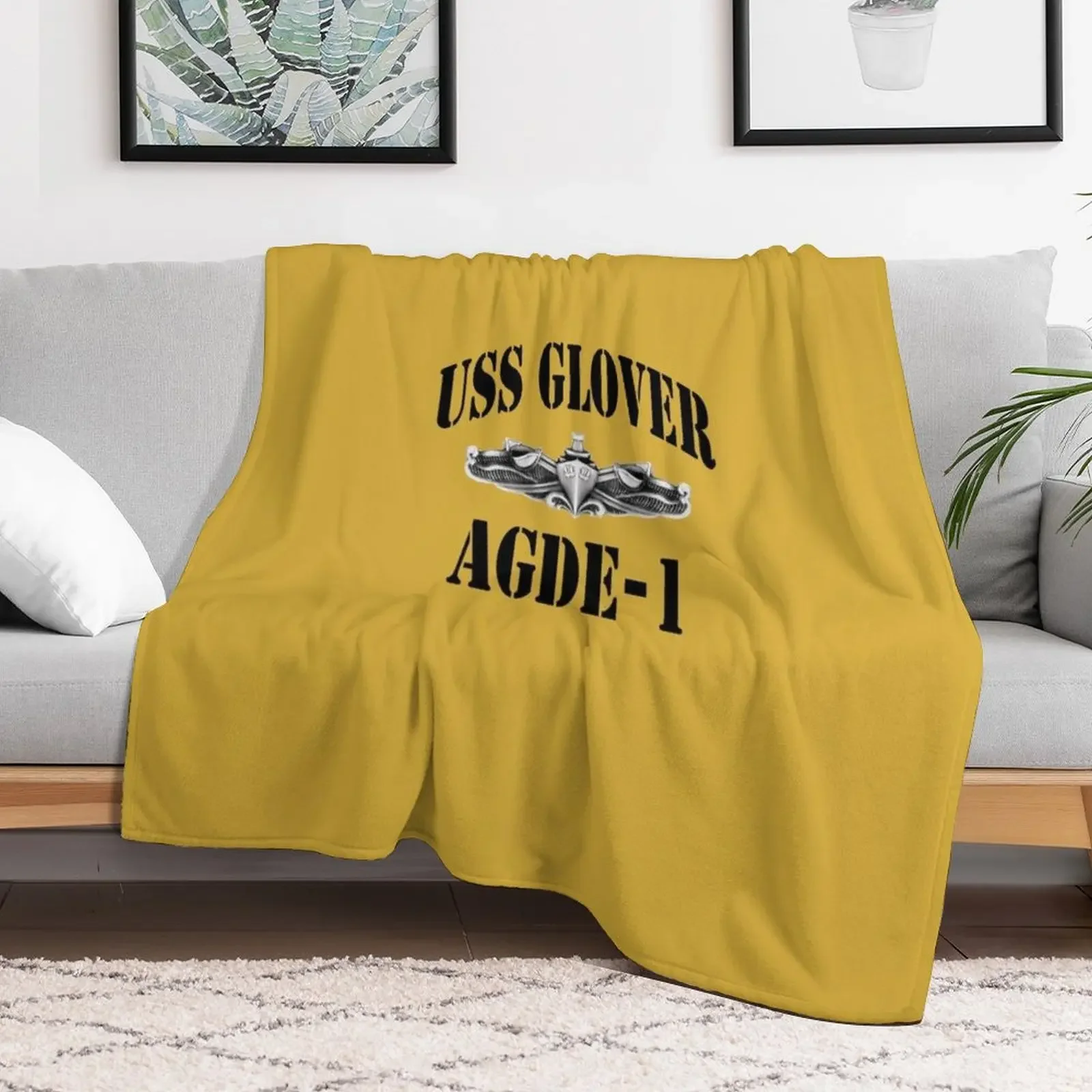 USS GLOVER (AGDE-1) SHIP'S STORE Throw Blanket Luxurious Soft Blanket Holiday Gift for Family