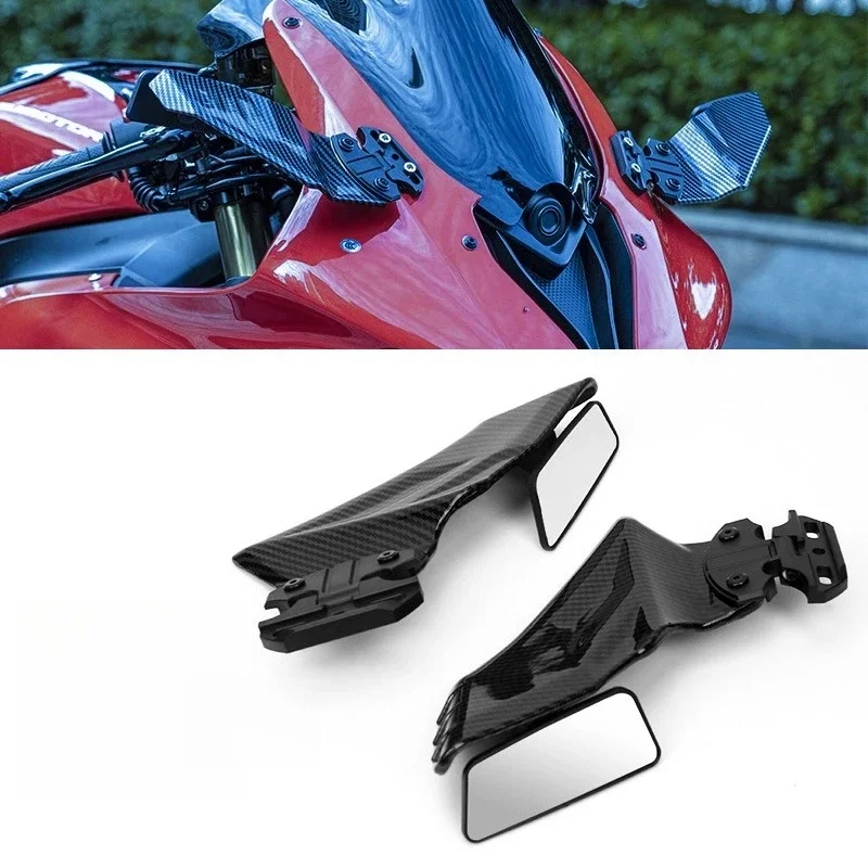 Motorcycle Mirrors For Yamaha YZF R1 R1M R3 R6 R6S R7 R15 R25 R125 Conversion Wind Wing justify Swivel Side Mirror