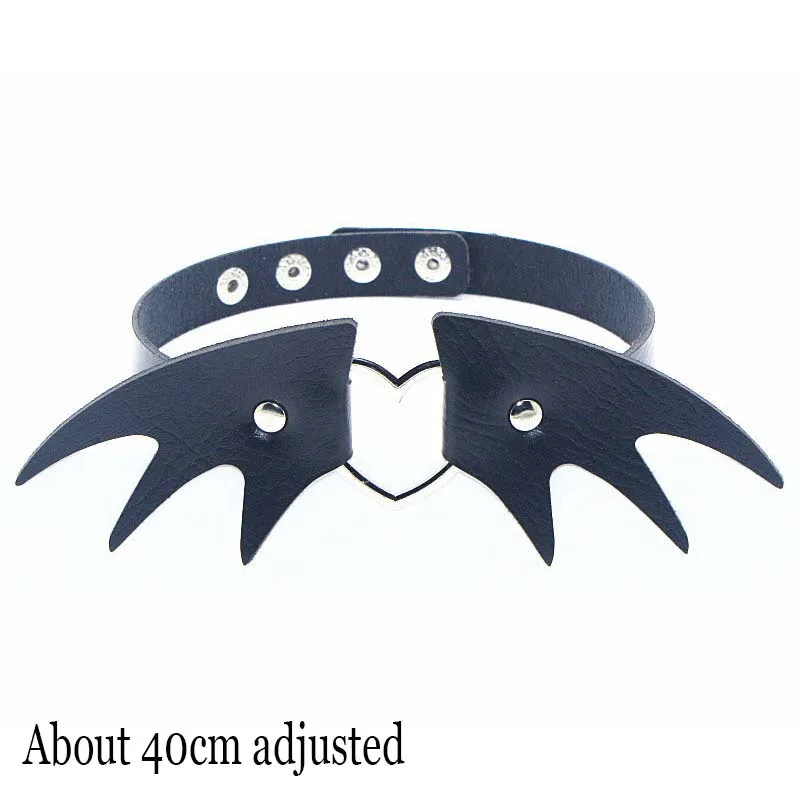 Frau Schwarz Punk Choker Kragen Halskette Sexy PU Leder Herz Lock Schlüssel Spike Chocker Gothic Cosplay Zubehör Partei Schmuck