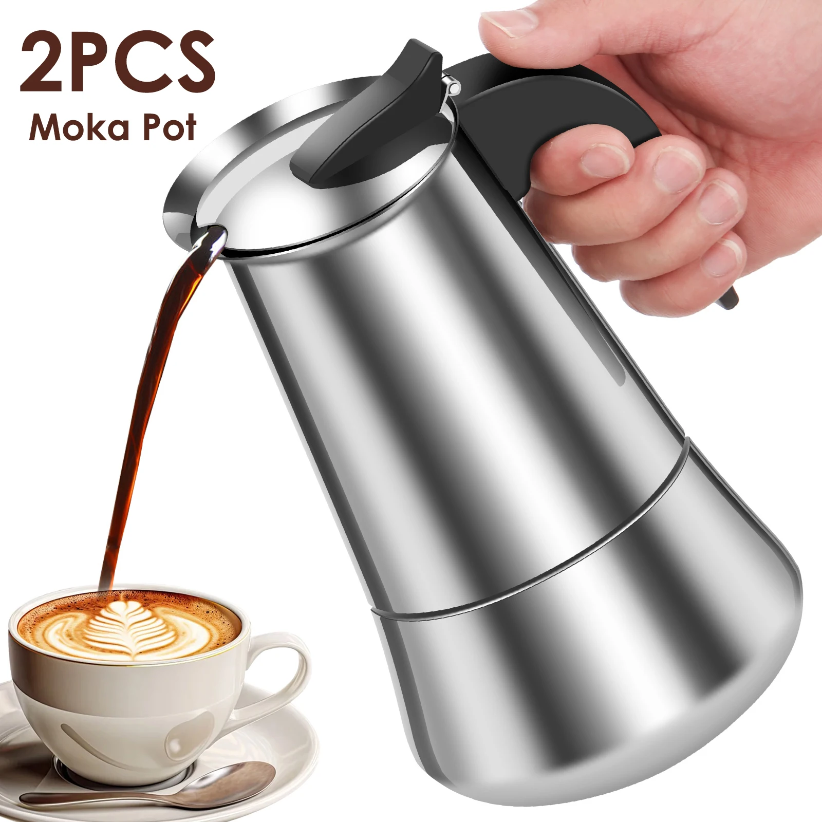 

450 мл плита, эспрессо-машина, экономящая время, горшок для мока из нержавеющей стали, перколятор, кофеварка, кухонная индукционная плита для кемпинга