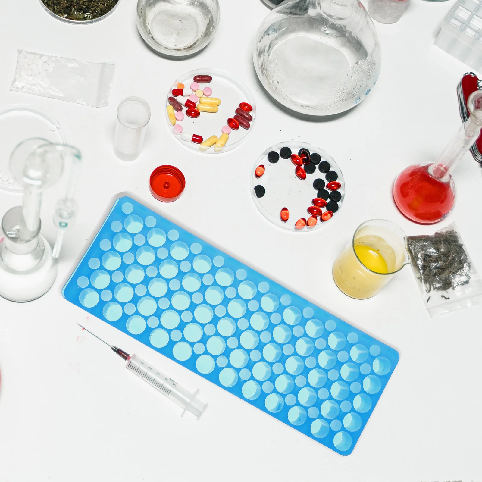 

2Pcs Lab Test Tube Rack 60 Slots Plastic Tube Holder Sampling Storage Organizer Tray Vial Shot Holder Rack