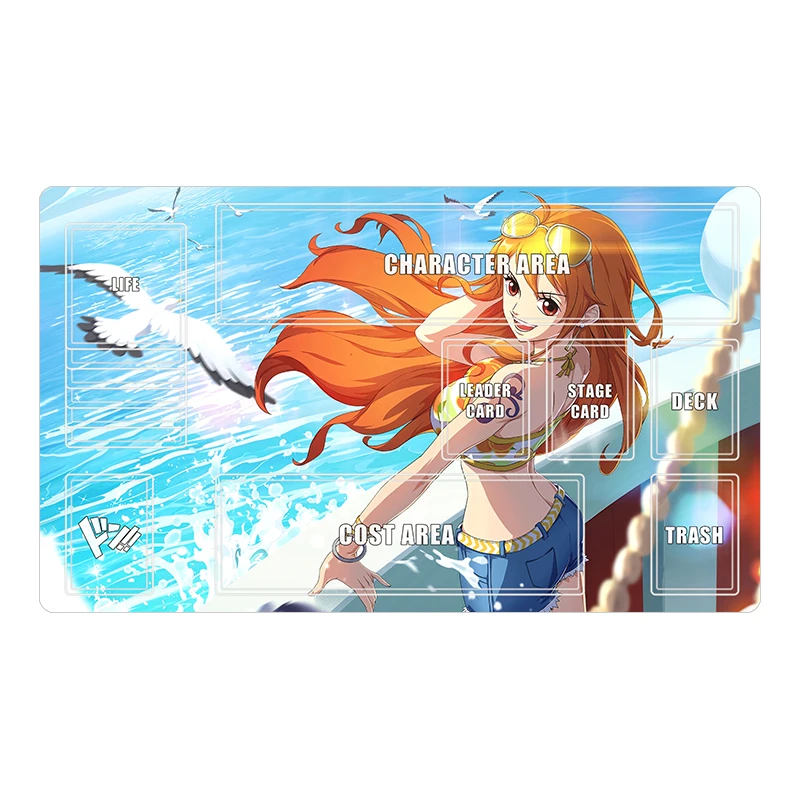 One Piece OPCG Card Pad Nami Robin Luffy Anime Game Characters Self Made 600X350mm Single Player Battle Disk HD Card Mat DIY Toy