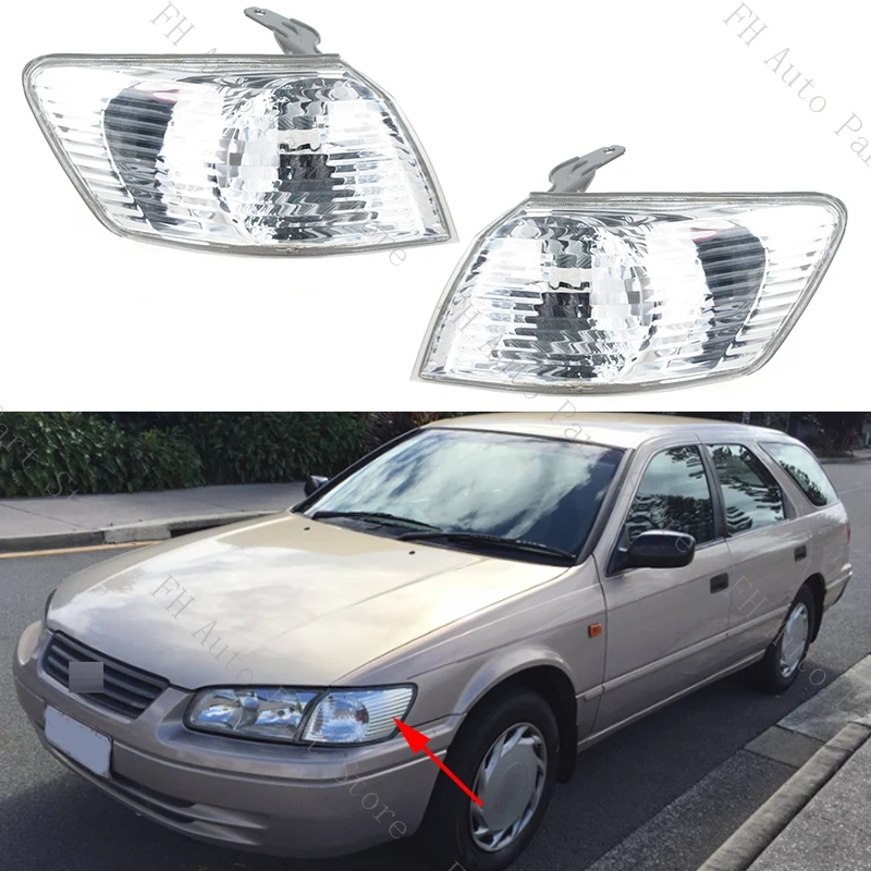 

For Toyota Camry SXV20 2.2 1997-2002 Car Front Bumper Headlight Side Marker Corner Light Headlamp Turn Signal Lamp No Bulb
